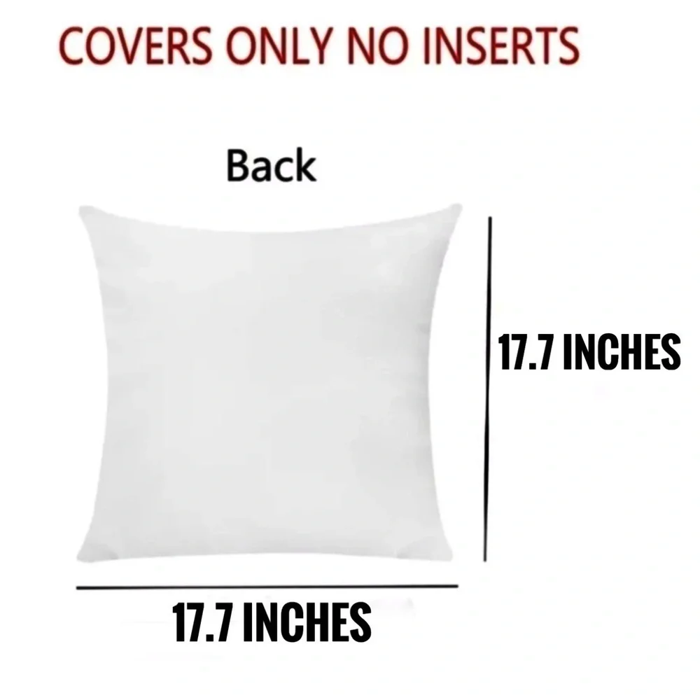 Seasonal Pillow Covers Easter Bunnies Zip Closure 17.7 In Black White Set of 2